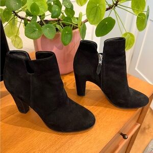 Sam Edelman Black Suede Ankle Boots